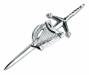 Pin de Kilt de Acero Inoxidable con Acabado Cromado y Color Personalizado, con Insignia Escocesa Personalizada de las Tierras Altas - Product Image 5