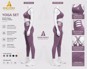 Women Seamless Yoga Set High Waist Leggings Cross <b>Back</b> Sports Bra Gym Workout Activewear Set - Product Image 3