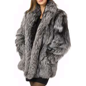 เสื้อแจ็คเก็ตปาร์ก้าขนเฟอร์ฟ็อกซ์เทียมสำหรับผู้หญิง อุ่นสบายสำหรับฤดูหนาว  หรูหรา เป็นมิตรกับสิ่งแวดล้อม ไซส์ใหญ่  ผ่านกระบวนการย้อมสี - Product Image 1