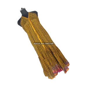 Vestido de Seda Tipo Sari con Estampado Antiguo Estilo Hippie Boho para Mujer, Vestido de Noche Elegante sin Mangas para Damas - Product Image 6