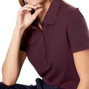 Polo pour femme, vêtement décontracté élégant, tissu respirant, léger, coupe confortable, tenue de mode quotidienne d'été - Product Image 3