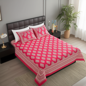 Metro 90X100 120TC Bedding Set Queen Size 90x100 Inch Fitted & Flat <b>Bed</b> Sheets with 2 Pillow <b>Covers</b> Home Hotel 3pcs Twin Size - Product Image 3