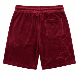 Shorts cargo en velours bleu marine de luxe pour hommes, avec étoile en strass, respirants, écologiques, vêtements urbains, Maluza Industries - Product Image 3