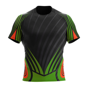Conjunto Deportivo de Camiseta y Pantalones Cortos con Cuello Alto, Impresión por Sublimación Completa, Ecológico, Transpirable y de Secado Rápido - Product Image 6