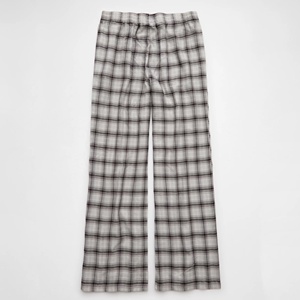 Pijamas de Algodón Cómodos y Acogedores para Mujer, Diseño Clásico a Cuadros, Cierre de Botones, Tallas Grandes, Cintura Elástica Transpirable para Verano - Product Image 2