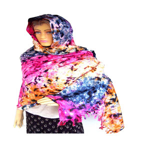 Elegante Bufanda de Viscosa Tie & Dye, Estampado Étnico Inspirado en Bandhani, Suave, Ligera y Estilosa, Dupatta de Moda para Mujer - Product Image 1