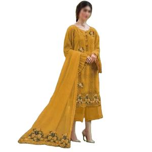 ชุดเดรส Salwar Kameez ผ้าไหมพิมพ์ลายสวยงามสำหรับผู้หญิงจาก WS INTERNATIONAL สไตล์ปากีสถานอินเดีย ทรงตรง ดีไซน์เนอร์ ชุดส่าหรีแบบดั้งเดิม เหมาะสำหรับวันอีด - Product Image 1