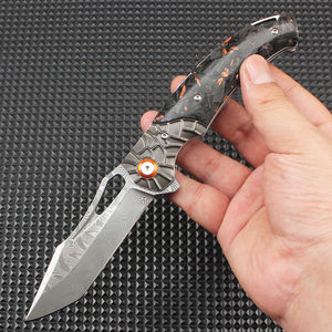 Cuchillo de Caza de Acero de Damasco de Alta Calidad con Mango de Madera Pakka, Cuchillo Versátil para Aventuras al Aire Libre - Product Image 4