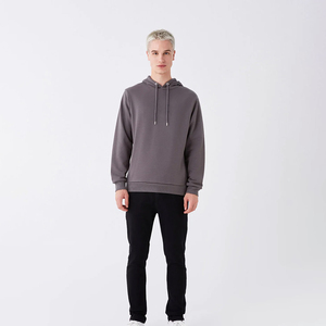 Wholesale 100% Cotton Hooded <b>Pullover</b> Hoodies <b>Men</b> Custom Logo Embroidered Fleece Winter Wear Screen Printing Solid Customizable - Product Image 2