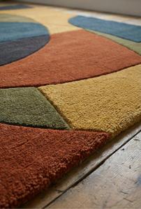 Modern Abstract Geometric Hand Tufted Wool Anti-Slip Medium Pile Cotton Canvas Backing Area Rug Soft <b>Plush</b> Color Block Living - Product Image 6