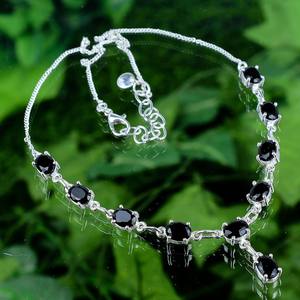 สร้อยคอหินออนิกซ์สีดำรูปไข่ทำมือ เงินแท้ 925 จี้มินิมอล ของขวัญเครื่องประดับสำหรับเด็กและผู้หญิง รับรองโดย IGI คุณภาพดี - Product Image 4