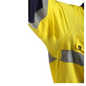 Vêtements de travail de sécurité de classe 2 en gros à prix réduit, étiquette personnalisée, chemises de travail FR durables à haute visibilité et réfléchissantes - Product Image 3