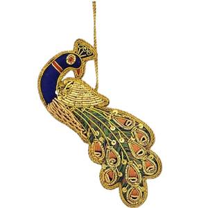 Adorable Adorno Colgante de Pavo Real Zari |   Decoración Bordada para Pared y Puerta |   Exportación al por Mayor - Product Image 1