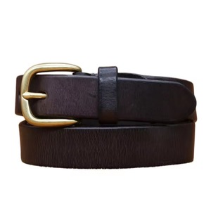 Classic Casual Brass Buckle <b>Cow</b> Hide Durable Adjustable Length Waistband with 3D Design - Product Image 6