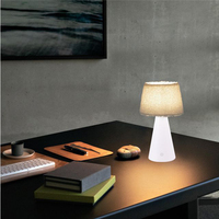 Lámpara de Mesa Moderna Minimalista, LED con Batería, Táctil, Regulable, Luz Blanca Cálida, 48 Horas de Duración, Metal+ABS, Novedosa
