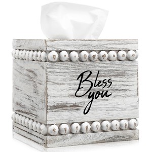 Rustic <b>Pine</b> Wood Tissue <b>Box</b> Cover Distressed Farmhouse Wholesale Aqdus Saleem - Product Image 1