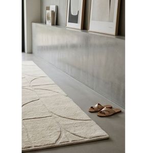 Tapis en coton tufté à la main, motif géométrique moderne sculpté, couleur ivoire, doux et lavable, pour salon, chambre, décoration intérieure - Product Image 4