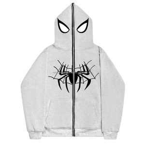 Molleton de coton à capuche à fermeture éclair unisexe de style araignée de qualité supérieure, prêt pour l'hiver avec col à capuche - Product Image 4