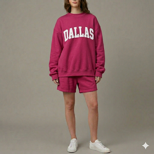 Ensemble court col roulé hiver confort premium pour femme – Tenue deux pièces en maille chaude, coupe décontractée et confortable pour la saison froide - Product Image 1