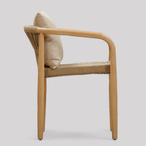 Single <b>Chair</b> Handwoven Ropen Back and Seat Soft Cushion for Home Furniture and Garden Furniture - Product Image 4