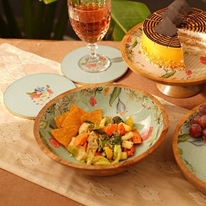 Los Más Vendidos en India, Tazones Modernos Desechables Hechos a Mano de Madera de Mango y Acacia para Servir Ensaladas, Vajilla para Fiestas, HANDICRAFT HUB Uttar - Product Image 1