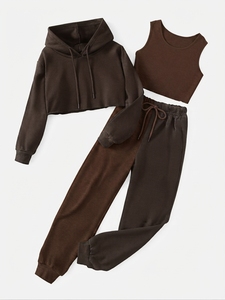 Último Diseño Conjuntos Deportivos Casuales de Invierno para Mujer 2026 Transpirables Ecológicos de Forro Polar Poliéster/Algodón Conjuntos de Moda al por Mayor - Product Image 4