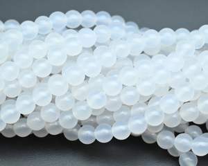 Ónix Blanco Natural, Corte Facetado Redondo, Calibrado, Piedra Preciosa Suelta Sin Tratar, Certificado, Lote al por Mayor de Cuentas para Joyería - Product Image 6