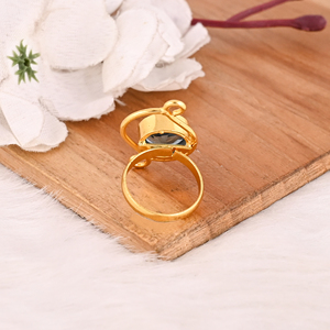 Blue Topaz Hydro <b>Adjustable</b> <b>Ring</b> Handmade Gemstone Jewelry for Women - Product Image 5
