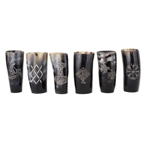 Chope à bière artisanale en corne de style américain, avec logo personnalisé, pour fêtes et bière, durable et écologique - Product Image 2