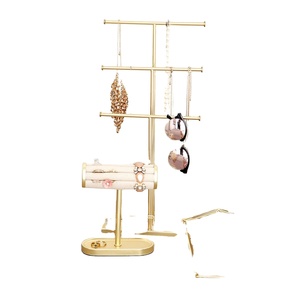 Porte-bijoux personnalisé en métal, fournitures de supports de bijoux modernes, pour décoration intérieure et cadeaux - Product Image 1