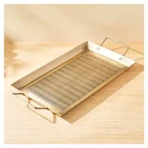 Bandeja de Servicio de Metal de Diseño, Plato Multiusos para Bebidas y Aperitivos, para Decoración de Bodas, Eventos y Fiestas - Product Image 2