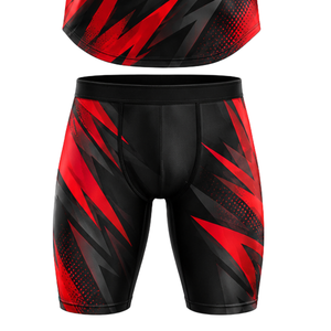 Ensemble maillot et short ajusté de football 7v7 pour garçons, tenue d'équipe sans manches à capuche, impression par sublimation personnalisée du nom et du numéro du joueur - Product Image 5