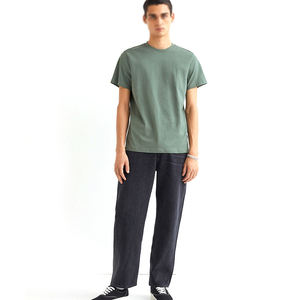 T-shirts décontractés de luxe pour hommes, coupe classique, 100 % coton, personnalisables OEM, été, unis - Product Image 3