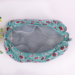Set de Bolsas de Maquillaje Multifuncionales y Elegantes, Diseño Floral, Ecológicas, Lavables, para Viaje, Neceser de Cosméticos - Product Image 5