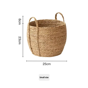 Manufacturer Direct Sales of Natural Water Hyacinth Storage Baskets Hand Woven <b>Wardrobe</b> Racks and Decorative Organizers. - Product Image 5