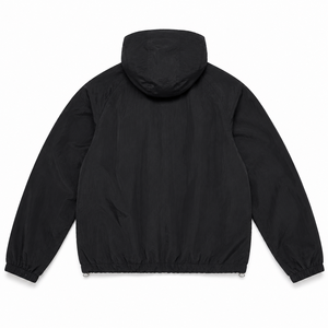 Veste coupe-vent à capuche en nylon enduit noir pour homme, légère, imperméable, streetwear, voyage en plein air, mode décontractée pour homme - Product Image 3