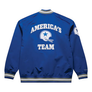 เสื้อแจ็คเก็ตผ้าซาตินปักลายทีมอเมริกันบลูสตาร์แบบสั่งทำพิเศษ - Product Image 3