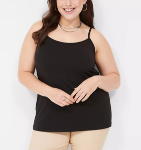 Breathable Womens Seamless Knitted Spandex/Cotton Solid Camisole Crop <b>Top</b> <b>Spaghetti</b> <b>Strap</b> Soft Basic <b>Tank</b> Sleeveless Casual - Product Image 1