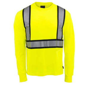 Camiseta de alta visibilidad con cinta reflectante para uso en construcción, fábrica e industria. - Product Image 3