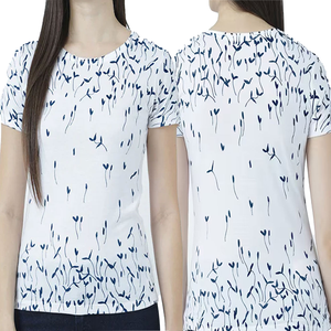 เสื้อยืดผ้าแคนวาสพิมพ์ลายตามสั่งสำหรับผู้หญิง ขายส่ง เสื้อผ้าลำลองใส่สบาย น้ำหนักเบา เหมาะสำหรับฤดูร้อน - Product Image 3