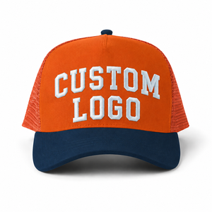 Custom Five Panel Trucker <b>Hat</b> Breathable Mesh Snapback Premium Embroidery Private Label Wholesale <b>Cap</b> Manufacturer - Product Image 1