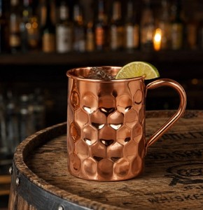 Premium Copper Tableware Mug Handmade Beverage Cup for Water Coffee <b>Tea</b> Juice and Cocktail Enjoyment Daily - Product Image 3