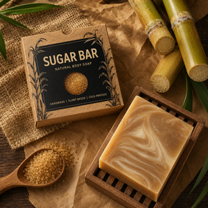 Savon en barre à l'extrait de sucre, soin naturel de la peau, barre de bain, nettoyage doux, mousse riche, texture douce, sensation agréable sur la peau, savon personnalisé - Product Image 6