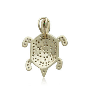 Collar de Lujo para Mujer con Colgante de Tortuga de Plata de Ley Personalizable, Chapado en Oro y con Diamante Cultivado en Laboratorio - Product Image 5