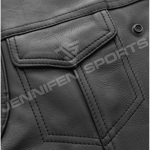 Chaleco Personalizado para Hombre de Talla Grande, Diseño Único, de Cuero, sin Mangas, con Calefacción para Invierno, para Motocicleta, con Bolsillos Delanteros - Product Image 3