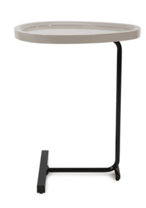 Mesa de Centro Redonda, Mesa Auxiliar, Diseño Moderno Minimalista con Marco Metálico, Ligera y Fácil de Limpiar, Mueble para Sala de Estar - Product Image 2