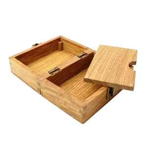 Natural Pine Wood Storage <b>Box</b> with Hinged Lid <b>Large</b> Wooden <b>Gift</b> <b>Box</b> Organizer Rustic Keepsake Jewelry Storage Case - Product Image 4