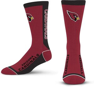 ถุงเท้าทีม NFL แอริโซนา คาร์ดินัลส์ สีแดงเลือดหมู-ดำ โพลีเอสเตอร์ ปักลายมาสคอต ทนทาน เหมาะสำหรับทีมเบสบอล - Product Image 1