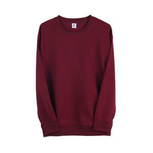 เสื้อสเวตเชิ้ตคอกลมสีพื้นสำหรับผู้ชาย ทรงปกติ ผ้าฝ้ายถัก 100% สวมใส่สบายๆ สำหรับฤดูใบไม้ร่วง - Product Image 1