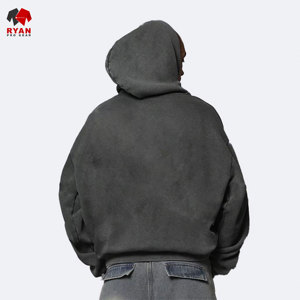 เสื้อฮู้ดผ้าฟลีซคอตตอน 100% สวมใส่สบาย ระบายอากาศได้ดี สำหรับผู้ชาย พร้อมบริการพิมพ์โลโก้ตามสั่ง รับผลิตแบบ OEM ODM - Product Image 6